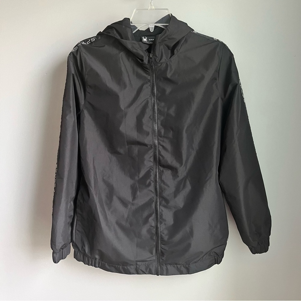 Spyder Women's Hooded Wind Breaker Black Size Small